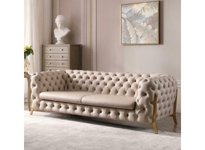 Falešná kůže 3místná pohovka obývací souprava Relaxační sedadlo Designová pohovka Nábytek k posedání Sofy.