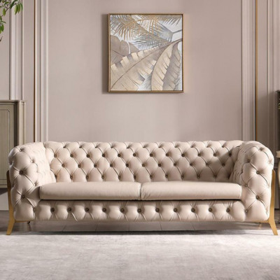 Falešná kůže 3místná pohovka obývací souprava Relaxační sedadlo Designová pohovka Nábytek k posedání Sofy.