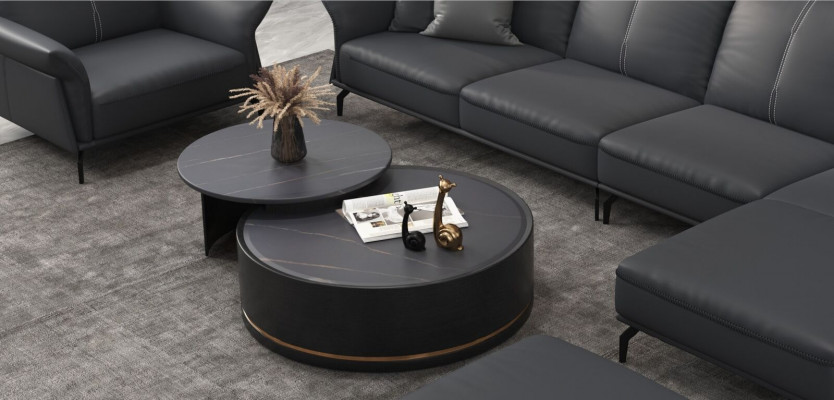 Dvojitý konferenční stolek obývací pokoj stůl konferenční stůl gauč stolek kulatý.