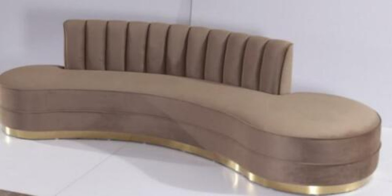 Kruhová relaxační pohovka, luxusní nábytek, kulatý gauč, 3M gauč, oválné rohové kroucení, nové.