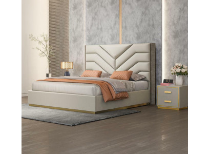Postel Polstrovat Design Luxus Dřevo Manželské postele Manželská ložnice Kůže Hotelový Nábytek