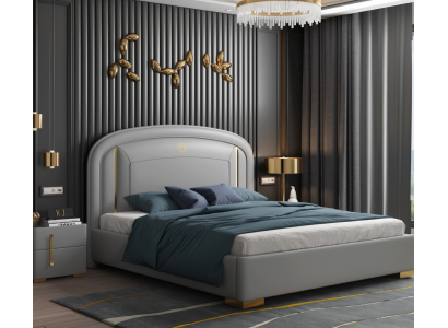 Moderní design postel 180x200 samet kov hotelové postele dvojlůžko manželská postel