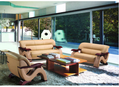 Moderní designérská sedací souprava gauč sedačka set luxusní kožené gauče