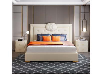 Luxus ložnice postel dvojitý design čalouněné postele nábytek spát hotel