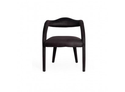 Jídelní židle Luxus látkové dřevo Design židle křeslo černé nábytek