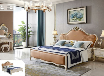 Design noční stolek postel 5 kusů ložnice set toaletní stolek masivní dřevo