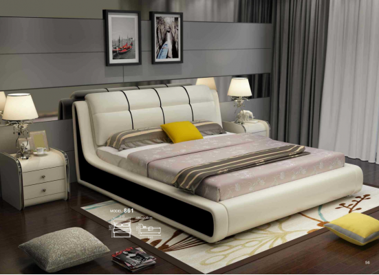 Luxus ložnice postel dvojitá postele dřevo 180x200cm Design hotel