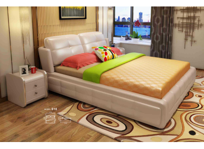 Luxus ložnice postel čalounění dekor design 180x200cm dvojlůžková hotelová postel