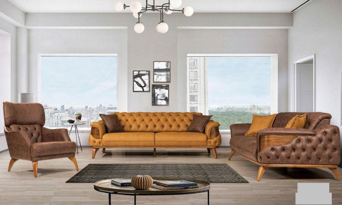 Luxus křeslo jednosedák nábytek Chesterfield Design pohovka kůže