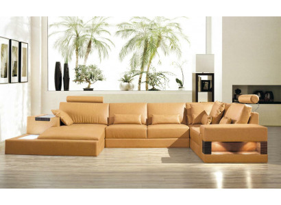 Velká XXL kůže pohovka sofa gauč potah rohová sedečka garnitura U tvar obývací krajina