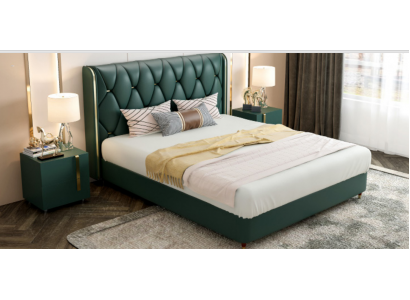 Postel Polstrová Design Luxus Dvojité Hotelové Postele Manželský 180x200cm Kůže