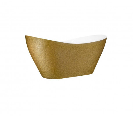 Zlatá designer vana na hotově stojící luxusní vana ve zlatě.