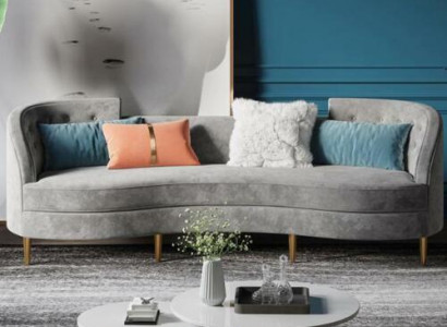 3místná látková sedací souprava Relaxační designová pohovka Lounge Sofas Textilní