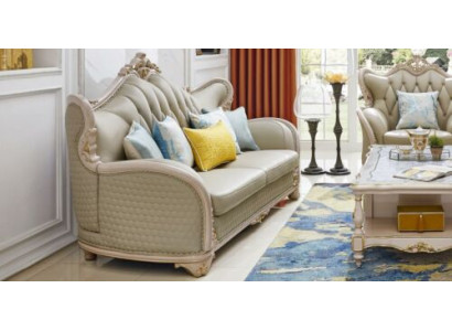 Design Polster Leder Sofa Sofas Dreisitzer 3er Wohnzimmer Couchen Massivholz  -> Design tkanice kůže pohovka pohovky třímístná 3sedadlová obývací pokoj gauče masivní dřevo