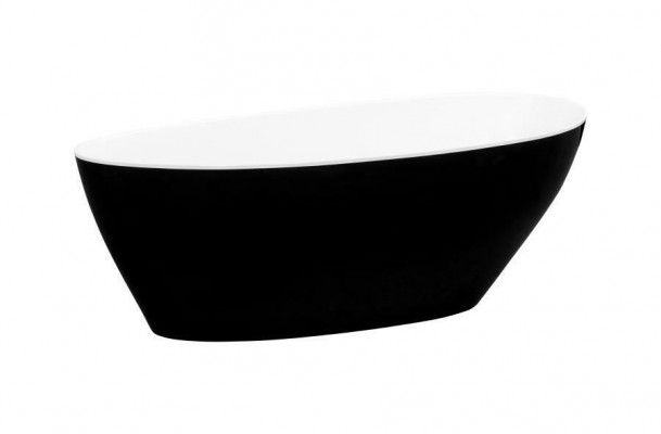 Moderní vana Exclusive Samostatná designová vana Černá volně stojící