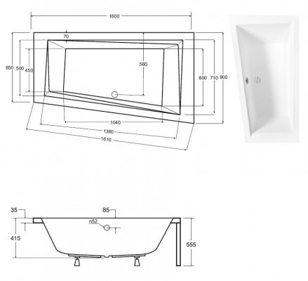 Design koupelna roh Nová vana Vany Moderní rohová vana