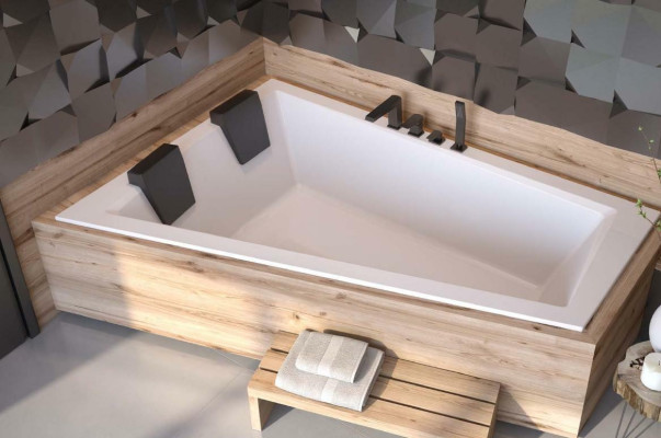 Vana pro 2 osoby, rohová vana, koupelna, vestavěné vany, akrylový design, nový.