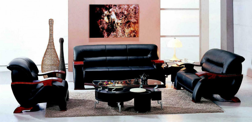 Sofa set z kůže 3+2 (bez křesla) sedací souprava 2033