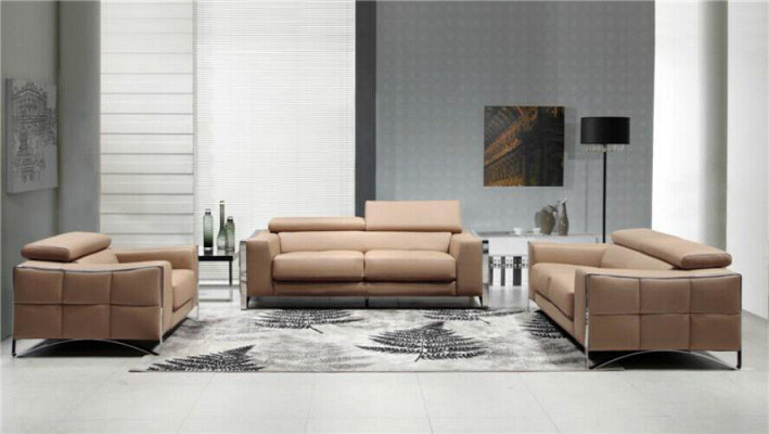 Sofa set z kůže 3+2 (bez křesla) Pohovka Sedák Polstrování Souprava 1504