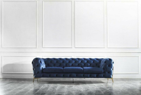 Chesterfield Nobles Designerová pohovka čalouněná látkou Sametová pohovka Luxusní pohovky