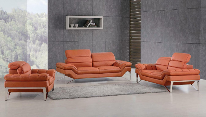 Sofa Set z kůže 3+2 (bez křesla) Pohovka Sedák Polstrování Set 994