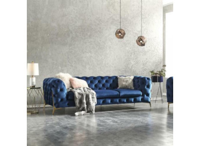 Chesterfield textilní pohovka, polstrování, sedací gauč, velká XXL trojmístná pohovka, látkové gauče