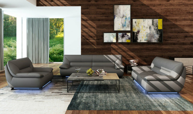 Sofa Pohovka Potah 3-sedačková Kožená Pohovky Gauče Garnitury Sedadlo Design