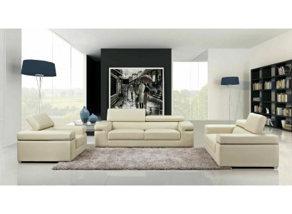 Sofa Pohovka Polštář 3 Místná Kožená Pohovky Sedací Soupravy Design