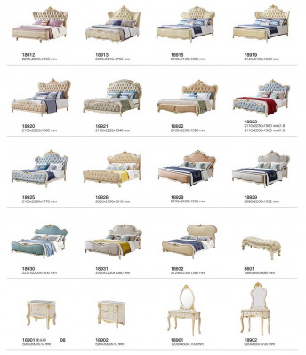 Postel noční stolek 3 kusy Moderní ložnice Design postel Kožený masiv.