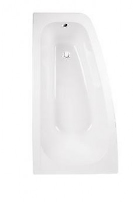 Koupelna obdelníková rohová vana vana bílá zaoblený rohový kout nová