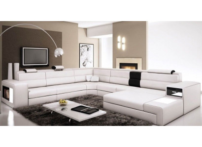 Ecksofa Pohovka Gauč Čalounění Design Souprava Textil Koženka Obývací stěna