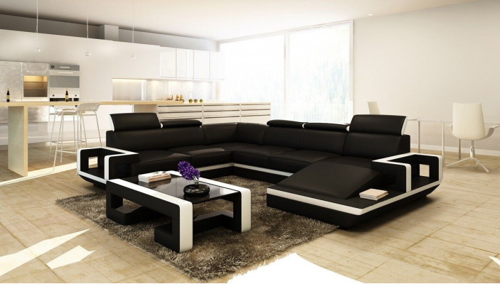 Obývací souprava Pohovka Polštář Corner Garnitur Designer Kůžená pohovka Velká pohovka Nová 5102