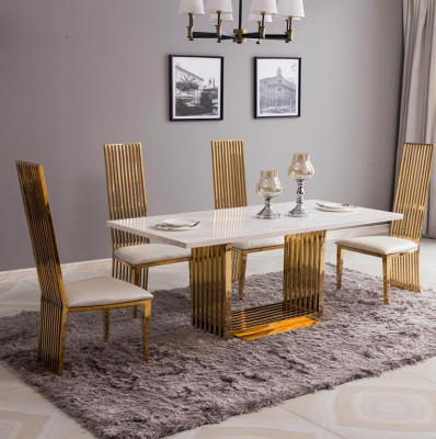 Luxusní stůl z kovu, jídelní stůl Mega Design Kovové stoly 140x80 nábytek do jídelny
