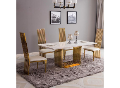 Luxusní stůl z kovu, jídelní stůl Mega Design Kovové stoly 140x80 nábytek do jídelny