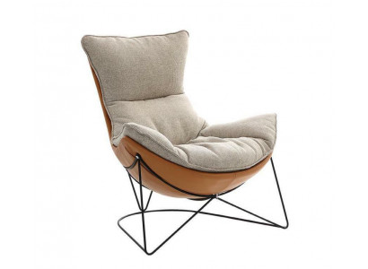 Design Pohovka potah z textilu Otočná pohovka Relax Nový Moderní Křeslo