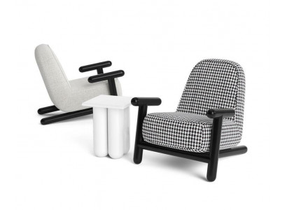 Luxusní designový nábytek Moderní designové křeslo 63*80cm Textil Obývací pokoj