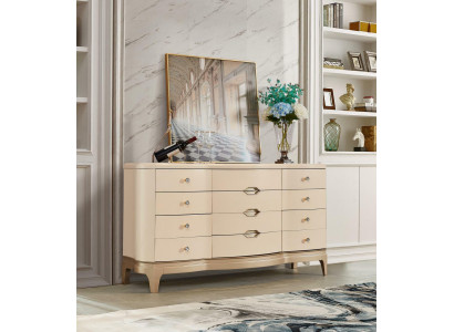 Designer Kommode Modern Sideboard Highboard Wohnzimmer Massivholz  Designer Komoda Moderní Sideboard Vysoký Skříň Obývací Pokoj Masivní Dřevo