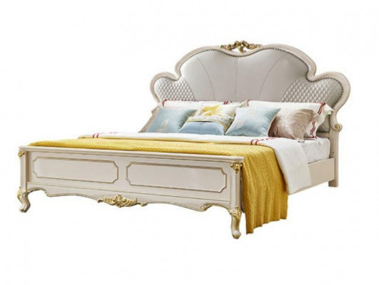 Klasický nábytek Luxusní postel 3 kusy x2 noční stolky ložnice Masivní dřevo.