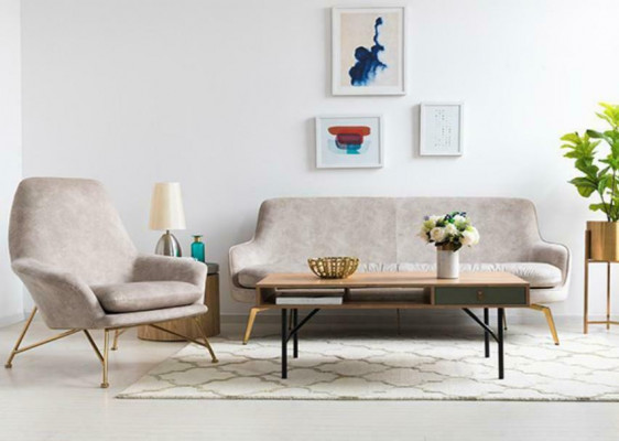 Obývací pokoj Lounge Klub Relaxovat Beige Design Nábytek Jídelní židle