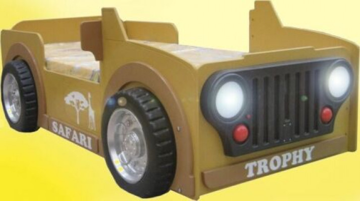 DĚTSKÁ POSTÝLKA Jeep Vozidlo Afrika Ložnice MLÁDEŽNICKÁ POSTEL AUTO POSTEL POSTELE SAFARI
