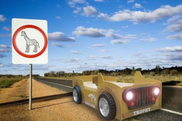 DĚTSKÁ POSTÝLKA Jeep Vozidlo Afrika Ložnice MLÁDEŽNICKÁ POSTEL AUTO POSTEL POSTELE SAFARI