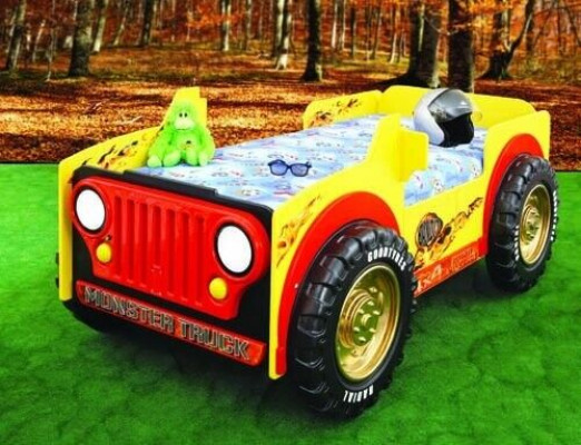 Dětská postýlka Dětská postýlka JEEP ABS Postele Auta Dětská postel Vozidlo Matrace Nové