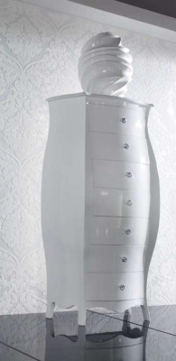 Luxus komoda skříně komody dřevo ložnice moderní design bílý styl velký.