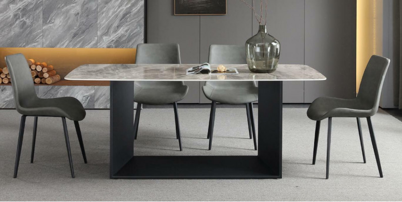 Jídelní stůl Moderní nerezový jídelní pokoj Obývací pokoj Kuchyň Stoly Design Stůl Kov