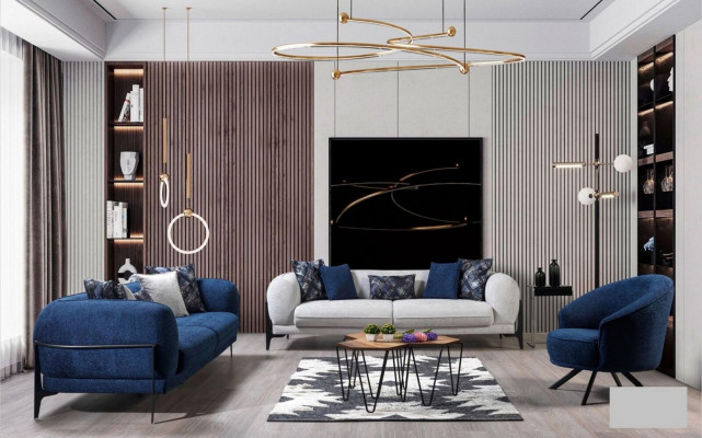 Pohovka Nábytek Šedá Pohovky Čalouněný Třísedák Moderní Design 3místné Pohovky Nové