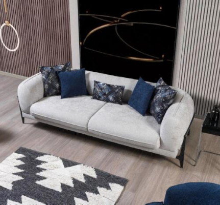 Pohovka Nábytek Šedá Pohovky Čalouněný Třísedák Moderní Design 3místné Pohovky Nové