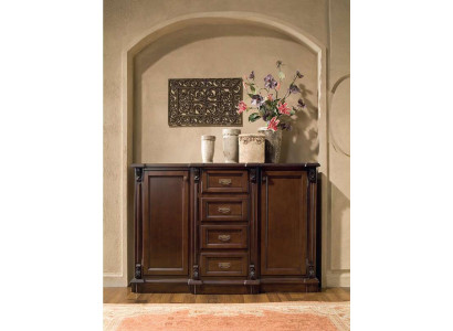 Komoda Sideboard komody Skříň Skříně Obývací pokoj Dřevo Baroko Hnědý Nábytek