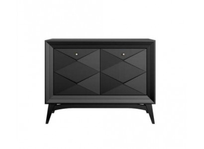 Komoda Skříň Sideboard Klasické luxusní komody Jídelní skříně Šedé dřevo