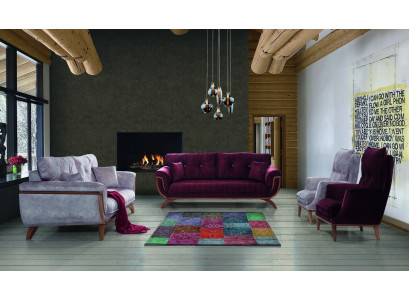 Obývací pokoj sedací souprava 3+3+1+1 dvoused adlová pohovka potahová sada textilní design