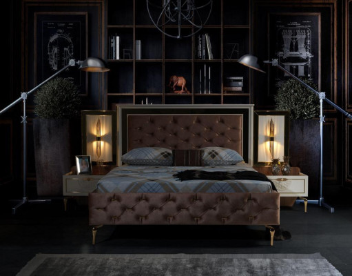 Elegantní ložnice v luxusním designu s nádhernými vzory.